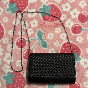 Neiman Marcus Black Textured Clutch